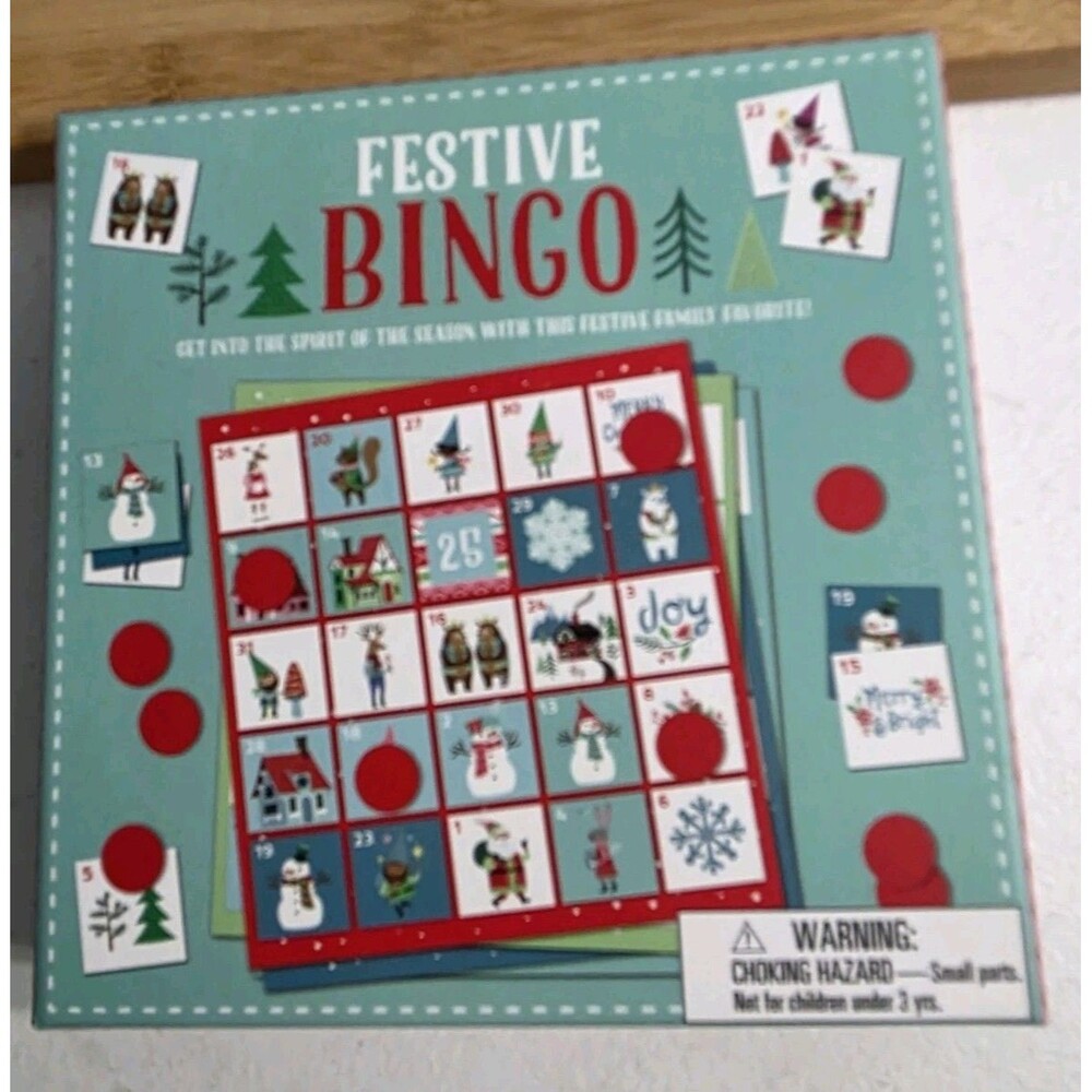 Wonderland At Target Festive Christmas Holiday Bingo Game 2-4 Players Ages 6+